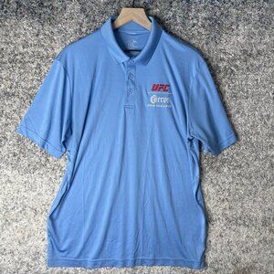 UFC Polo Shirt‎ Mens XL Blue MMA Embroidered Cuervo Official Tequila Sponsor